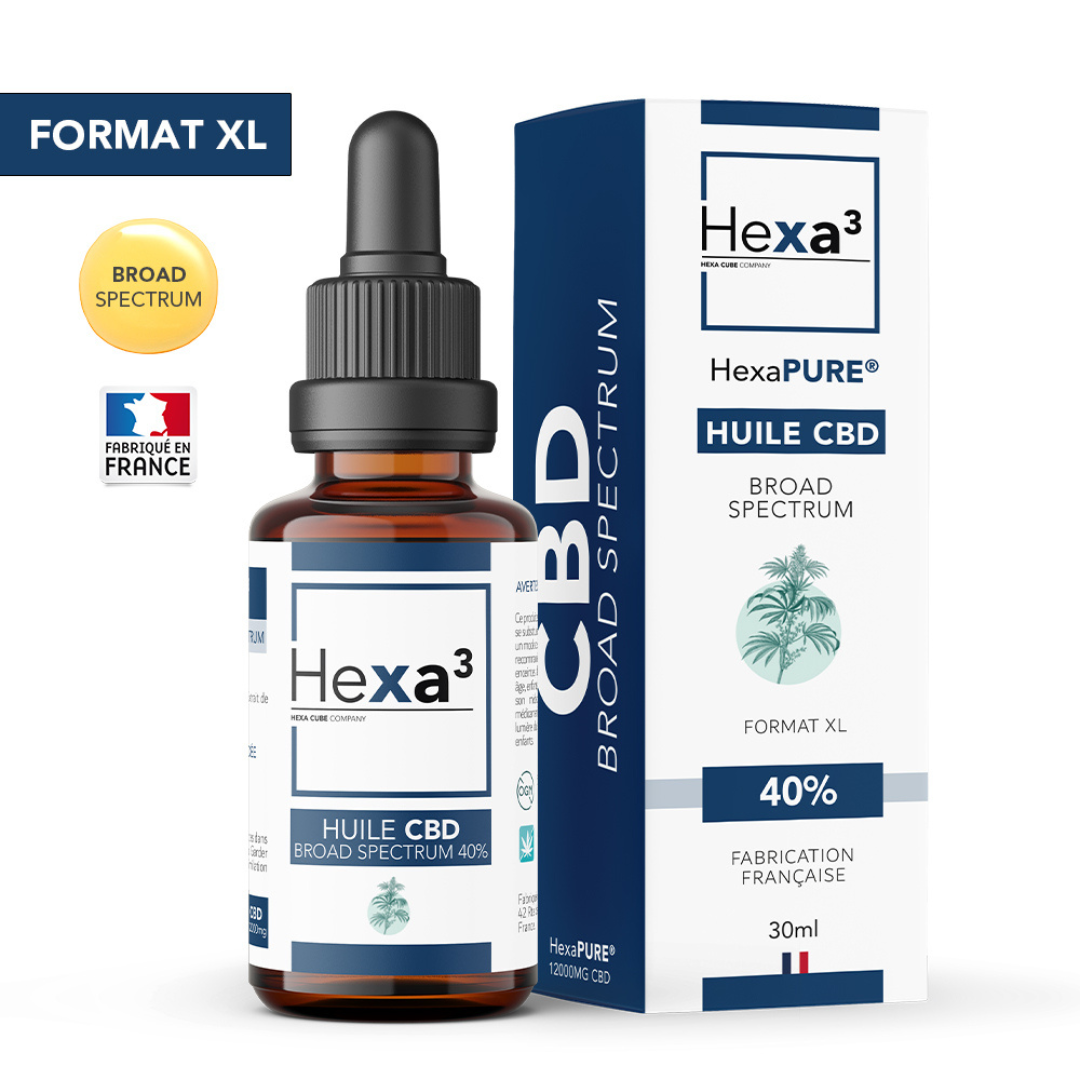 Huile CBD Broad Spectrum MCT Bio 30ml - Hexapure