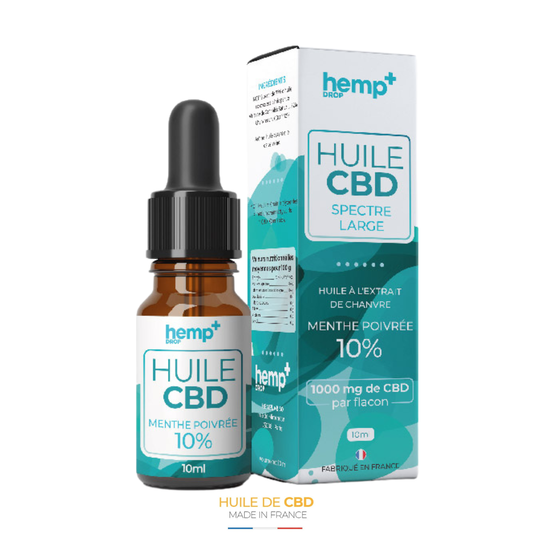 Huile CBD 10ml Menthe Poivrée - Hemp+